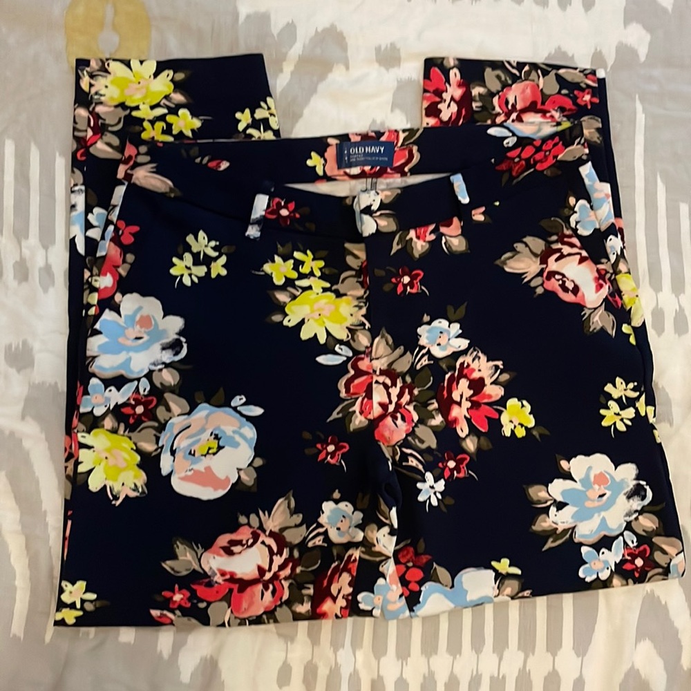 Old Navy floral trousers, size 8